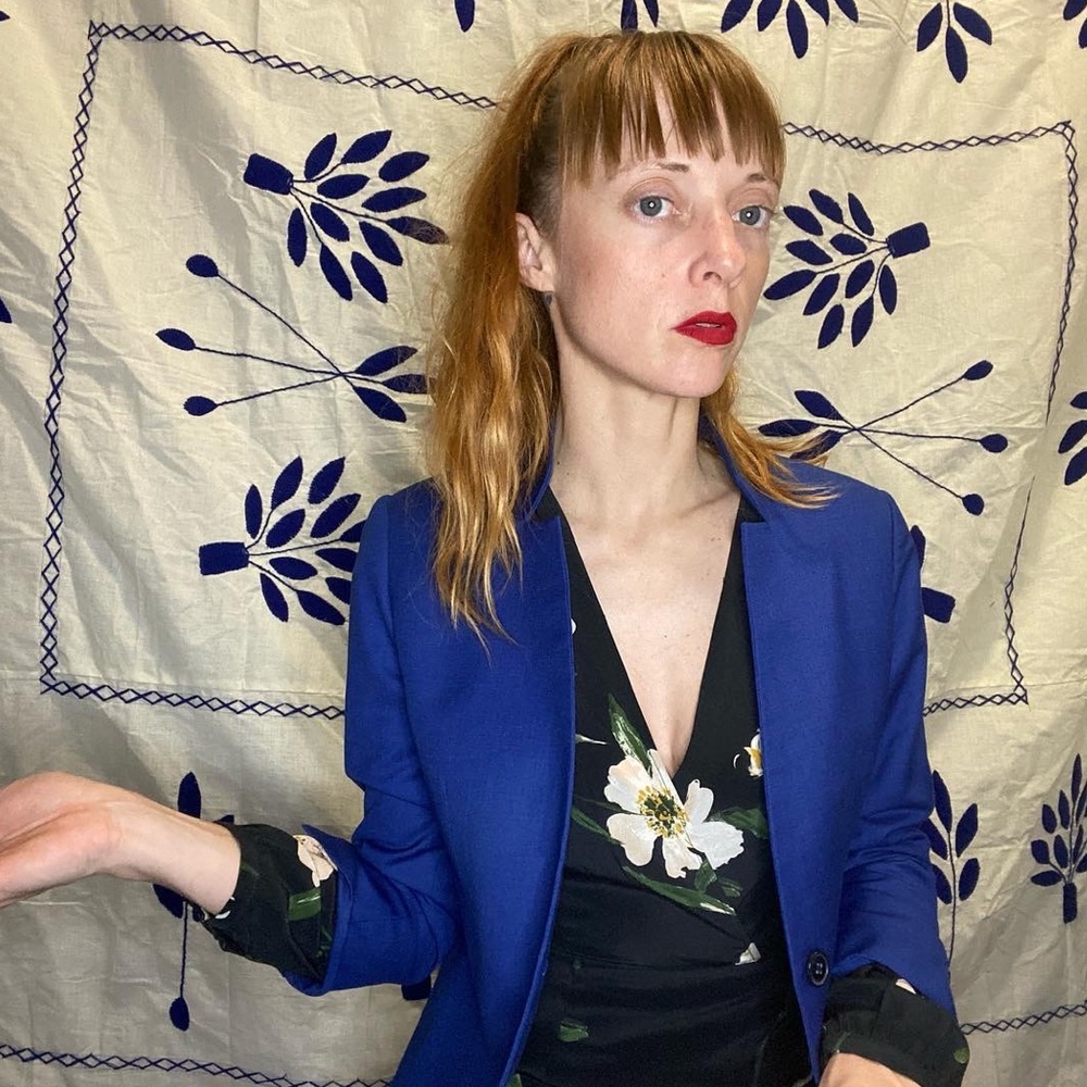 Vintage blazer NO LABEL tailored 3/4 sleeve elegant details interior pocket